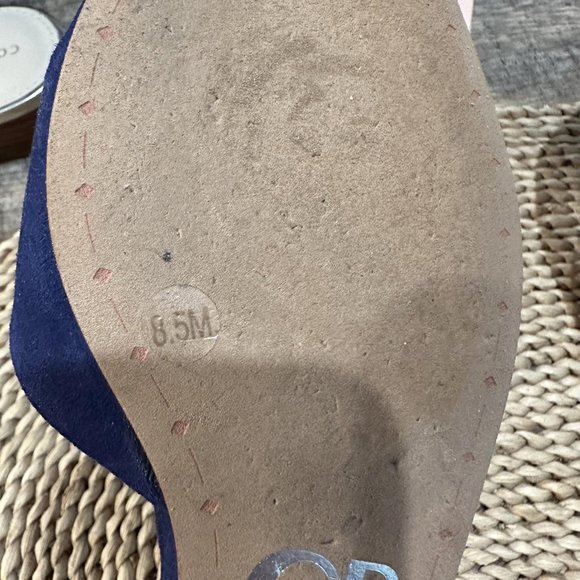 Gianni Bini Blue Suede Leather D’Orsay Pointed Toe Flats Sz 9 - Picture 5 of 5